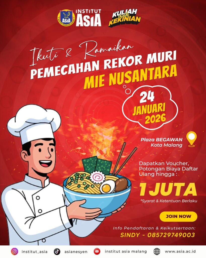 Voucher Potongan Biaya Daftar Institut Asia, Pemecahan Rekor Muri Mie Nusantara